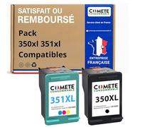 COMETE Cartouches d'encre Compatibles avec HP 350 351 XL - 1 Noir 1 Couleur