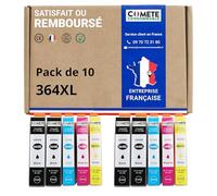 COMETE - Cartouches d'encre Compatibles avec HP 364 364XL - Lot de 10