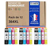 COMETE - Cartouches d'encre Compatibles avec HP 364 364XL - Lot de 12