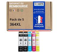 COMETE - Cartouches d'encre Compatibles avec HP 364 364XL - Lot de 5