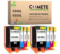 COMETE - Cartouches d'encre Compatibles avec HP 934 935XL - Lot de 8