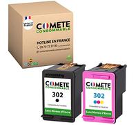 COMETE Cartouches d'encre Compatibles avec HP302 302XL - 1 Noir 1 Couleur
