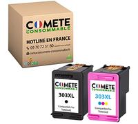 COMETE Cartouches d'encre Compatibles avec HP303 303XL - 1 Noir 1 Couleur