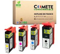 COMETE Cartouches d'encre Compatibles avec LEXMARK 150 150XL - Lot de 4 | Marque Française pour Lexmark Interpret S-415 Intuition S-515 Pro-715 Pro-910 Pro-910 Series Pro-915 S-315