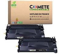 COMETE Cartouches Toners Compatibles avec HP 26A 26X CF226A CF226X - 2 Noir