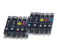 COMETE, Marque française - PGI5 CLI8-10 Cartouches d'encre Compatibles Canon PGI-5 CLI-8 pour Canon Pixma iP5200r iP5300 iP6600 iX4000 iX5000 MP500 MP510 MP600 MP800 (4 Noir et 6 Couleur)
