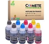 102 - 8 Recharges 102 Compatibles pour imprimantes Epson Ecotank 102 - 2 Noir + 2 Cyan + 2 Magenta + 2 Jaune