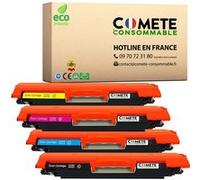 126A Pack de 4 Toners compatibles avec HP 126A CE310A CF341A - 1 Noir + 1 Cyan + 1 Magenta + 1 Jaune