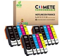 COMETE, Marque française - 26XL - 15 Cartouches d'encre Compatibles pour Epson 26 XL Ours Polaire - pour Epson Expression XP-600 XP-620 XP-510 XP-520 XP-820 XP-810 XP-700 XP-720 (6 Noir et 9 Couleur)