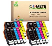 COMETE, marque française - 26XL - 20 Cartouches d'Encre Compatibles pour Epson 26 XL Ours Polaire - pour Epson Expression XP-600 XP-620 XP-510 XP-520 XP-820 XP-810 XP-700 XP-720 (8 Noir et 12 Couleur)