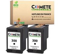 COMETE Cartouches d'encre Compatibles avec HP 300 300XL - 2 Noir
