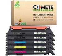 COMETE CONSOMMABLE 404S Pack de 5 Toners compatibles avec SAMSUNG CLT-P404C 404s CLT-K404S - 2 Noir + 1 Cyan + 1 Magenta + 1 Jaune G
