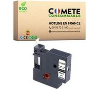 COMETE CONSOMMABLE - 45013 1 Ruban etiqueteuse compatible avec DYMO 45013 etiquette Noir sur Blanc adhésif Noir G