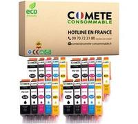 520 / 521 XL 20 Cartouche d'encre compatibles avec CANON PGI-520 CLI-521 PGI520 CLI521 XL 520 521 XL 8 Noir + 4 Cyan + 4 Magenta + 4 Jaune