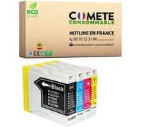 COMETE, Marque française - LC970 LC1000-4 Cartouches d'encre Compatibles avec Brother LC970 LC1000 - pour Brother DCP135C DCP150C DCP153C DCP157C MFC235C MFC260C (1 Noir et 3 Couleur)