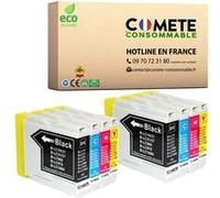 COMETE, Marque française - LC970 LC1000-8 Cartouches d'encre Compatibles avec Brother LC970 LC1000 - pour Brother DCP135C DCP150C DCP153C DCP157C MFC235C MFC260C (Noir et Couleur)