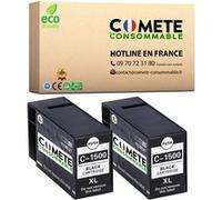 PG1500 Pack de 2 Cartouches d'encre Noires compatibles avec CANON PG-1500 PG 1500 XL - 2 Noir