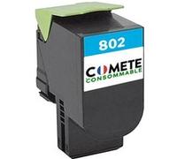 COMETE Cartouche de Toner Compatible avec LEXMARK 802 CX310 410 510 1 Cyan