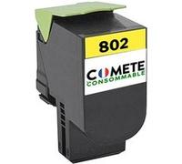 COMETE Cartouche de Toner Compatible avec LEXMARK 802 CX310 410 510 1 Jaune