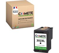 Comete - Fabriqué En France 302Xl - 1 Cartouche D'Encre Compatible Avec Hp 302 Xl - Pour Hp Deskjet 2130 3634 3636 Officejet 5220 3830 5232 Envy 4525 4520 - Sans Affichage Du Niv[ENC943858]