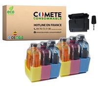 COMETE Kit de Remplissage Compatibles avec HP 62 62XL - 2 Recharges Couleur | Marque Française, 2 recharges cartouche Couleur, pour imprimante HP Envy 5640 5547 5644 5642 7640 5540 OfficeJet 200 250 5740