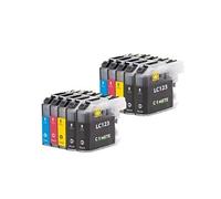 COMETE - LC123 - 10 Cartouches d'Encre Compatible Brother LC123 LC123XL - Noir et Couleur
