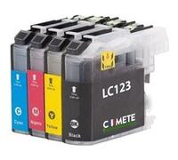 COMETE Cartouches d'encre Compatibles avec Brother LC123 LC123XL Lot de 4 | Pour Brother MFC-J6720DW MFC-J6920DW MFC-J6520DW MFC-J4410DW MFC-J4510DW MFC-J4610DW DCP-J4110DW DCP-J552W DCP-J132W