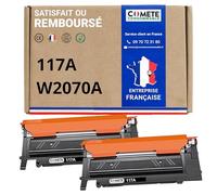 COMETE, Marque française - 117A - 2 Cartouches de Toners Compatibles pour HP 117A - pour Toner HP 117A MFP 178nw 179fnw 150a 150nw 178nwg W2070A W2071A (2 Noir)
