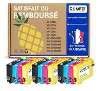 COMETE, Marque Française - 12 Cartouches d'encre Compatibles avec Ananas - pour imprimantes Expression Home XP-2205 XP-3205 XP-4205 Workforce WF-2910 WF-2930 (3 Noir, 3 Cyan, 3 Magenta, 3 Jaune)