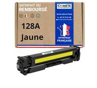 COMETE, Marque Française - 128A - 1 Cartouche de Toner Compatible avec HP 128 A CE320A (ou 125A) - pour HP Color Laserjet Pro CP1525 CP1525nw CP1525n CM1415 CM1415fnw CM1415fn (1 Jaune)