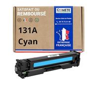 COMETE, Marque Française - 131A - 1 Cartouche de Toner Compatible avec HP 131 A CF210A (ou CF210X 131X) - pour HP LaserJet Pro 200 Color MFP M276nw M251nw M276n M251n CP1215 CP1515N (1 Cyan)