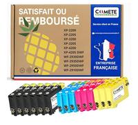 COMETE, Marque Française - 15 Cartouches d'encre Compatibles avec Ananas - pour imprimantes Expression Home XP-2205 XP-3205 XP-4205 Workforce WF-2910 WF-2930 (6 Noir, 3 Cyan, 3 Magenta, 3 Jaune)