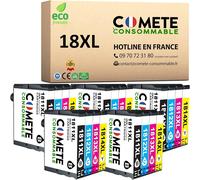 Comete, Marque Française - 18Xl - 20 Cartouches D'Encre Compatibles Avec Epson 18Xl Pâquerette - Pour Epson Expression Home Xp-100 Xp-102 Xp-200 Xp-202 Xp-205 (Noir Et Couleur)[ENC941587]