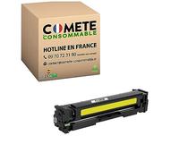 COMETE, Marque française - 216A - 1 Toner Compatible HP 216A W2410A W2411A W2412A W2413A - pour HP Color Laserjet Pro MFP M183fw M182n M182nw M155nw M155a (1 Jaune)