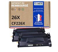 COMETE, Marque Française - 26X - 2 Cartouches de Toners Compatibles avec HP 26 X CF226X (ou 26 A CF226A) - pour HP LaserJet Pro M402dn M402d MFP M426dw M426fdn M426fdw M402 M426 (2 Noir)