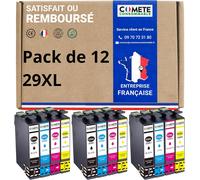 Comete, Marque Française - 29Xl - 12 Cartouches Compatibles Avec Epson 29 Xl Fraise - Multipack Pour Xp-342 Xp-352 Xp-452 Xp-332 Xp-245 Xp-442 Xp-255 Xp-355 Xp-455 Xp-247 Xp-432 Xp[ENC940857]