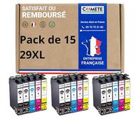 COMETE, Marque française - 29XL - 15 Cartouches Compatibles avec Epson 29 XL Fraise - Multipack pour XP-342 XP-352 XP-452 XP-332 XP-245 XP-442 XP-255 XP-355 XP-455 XP-247 XP-432 XP-435 XP-335 XP-345
