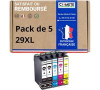 Comete, Marque Française - 29Xl 5 Cartouches Compatibles Avec Epson 29 Xl Fraise - Multipack Pour Xp-342 Xp-352 Xp-452 Xp-332 Xp-245 Xp-442 Xp-255 Xp-355 Xp-455 Xp-247 Xp-432 Xp-[ENC940853]