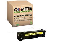 COMETE - 410X - 1 Toner Compatible HP 410X CF410X - Jaune - Marque française