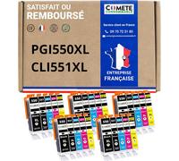 Comete, Marque Française 550Xl 551Xl - 25 Cartouches D'Encre Compatibles Avec Canon Pgi-550 Cli-551 / Pg550 Cl551 - Pour Imprimante Canon Pixma Mx925 Ip7200 Mg5650 Mg7550 Mg6350 [ENC941935]