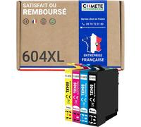 Comete, Marque Française 604Xl - 4 Cartouches D'Encre Compatibles Avec Epson 604 Xl Ananas - Pour Epson Expression Home Xp-2205 Xp-3205 Xp-4205 Workforce Wf-2910 Wf-2930 (1 Noir [ENC940127]