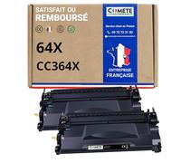 COMETE, Marque Française - 64X - 2 Cartouches de Toners Compatibles avec HP 64 X CC364X (ou 64A CC364A) - pour HP Laserjet P4014N P4014 P4015N P4015X P4015TN P4515N P4515X P4515TN P4515XM (2 Noir)