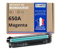 COMETE, Marque Française - 650A - 1 Cartouche de Toner Compatible avec HP 650 A CE270A CE271A CE273A CE272A - pour HP CP5525n CP5525dn CP5525xh CP5520n CP5520dn CP5520xh (1 Magenta)