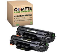 COMETE, Marque française - 79A - 2 Cartouches de Toners Compatibles avec HP 79A CF279A - pour HP LaserJet Pro M12w M12 M12a MFP M26nw M26 M26a (2 Noir)