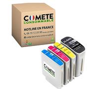 COMETE, Marque française - 940XL - 4 Cartouches d'encre Compatibles avec HP 940 XL - pour Imprimantes HP Officejet Pro 8000-A809a A811a A809n 8000 Wireless Officejet Pro 8500 (Noir et Couleur)