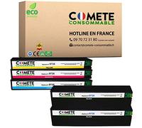 COMETE, Marque française - 973X - 5 Cartouches de Toners Compatibles avec HP 973X 973 - Toner 973 pour HP PageWide PPro 477dw 577dw 452dw 477dn 452dn (2 Noir et 3 Couleur)