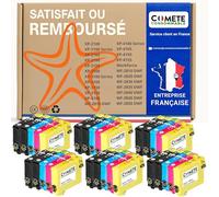 COMETE, Marque Française - Cartouches d'encre Compatibles Etoile de Mer - pour imprimantes XP 2100 XP 2105 (30 Cartouches (12 Noir,6 Cyan,6 Magenta,6 Jaune))