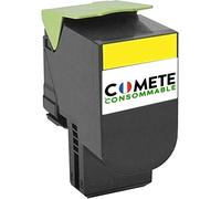 COMETE, Marque française - CX310 - 1 Cartouche de Toner Compatible avec Lexmark cx310 cx410 cx510 - pour Toner Lexmark cx310n 802 802s (80c2sk0 80c2sc0 80c2sm0 80c2sy0) (1 Jaune)