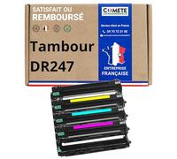 COMETE, Marque française - DR247 - 4 Tambours Compatibles pour Brother DR 247 - pour Brother MFC-9330CDW MFC-9340CDW MFC DCP-9020CDW HL-3140CW HL-3150CDW HL-3170CDW DCP-9015CDW