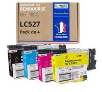 COMETE, Marque française - LC527XL - 4 Cartouches d'encre Compatible avec Brother LC527 LC527 XL - pour Imprimante Brother MFC-J4350DW MFC-J4550DW (1 Noir et 3 Couleur)